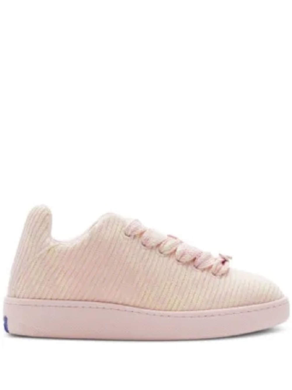 Burberry Knit Box Checked Low Top Sneaker Athletic Shoe Pink Crm EU 39 NIB $950 - Picture 3 of 16